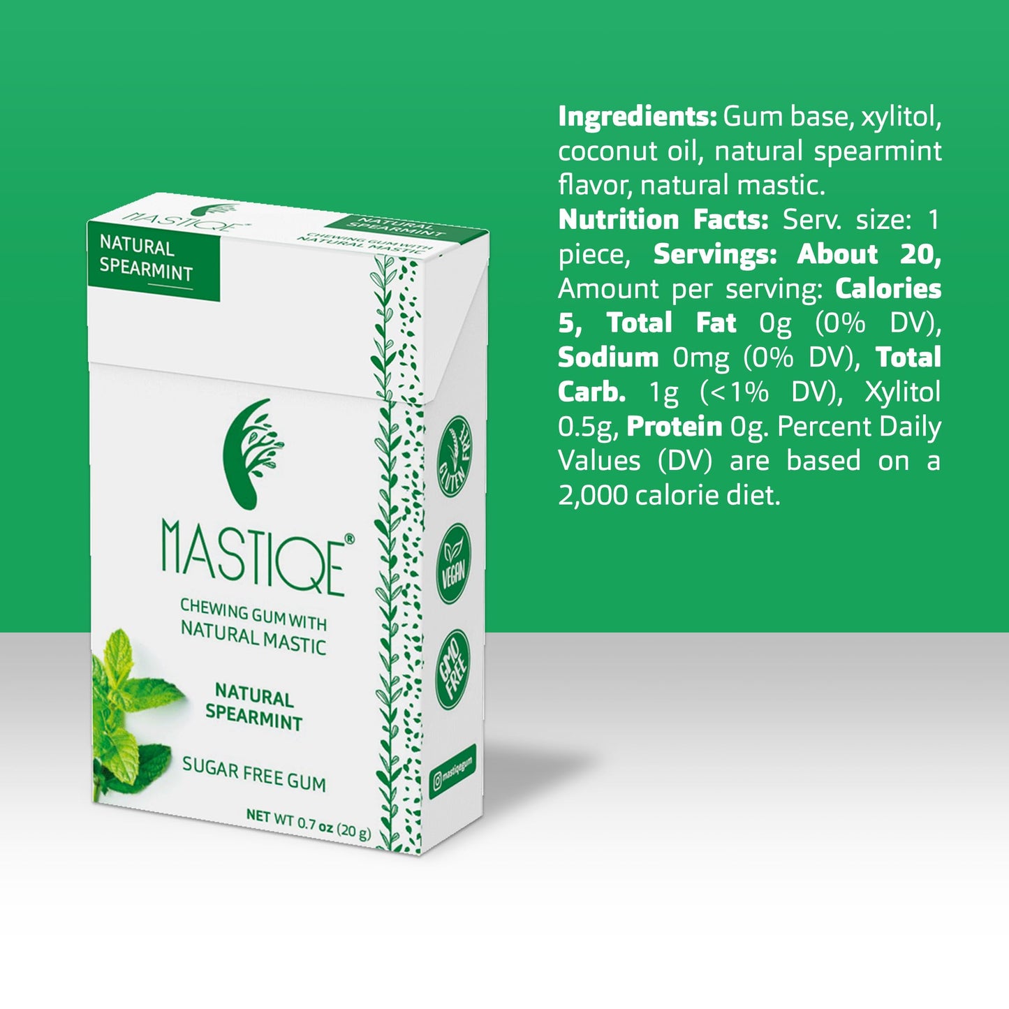 Mastiqe Sugar Free Hard Chewing Gum with Natural Mastic (Variety Pack, 12 Count)