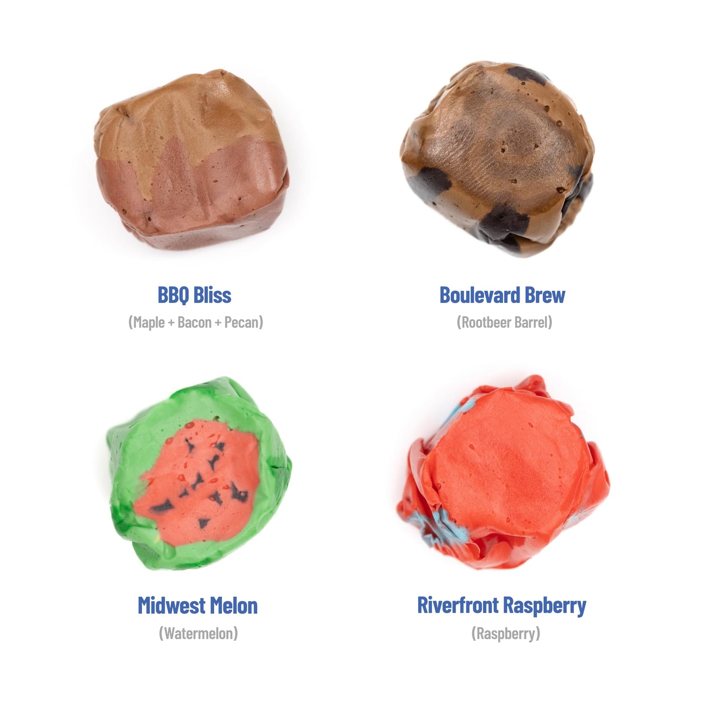 Taffy Shop Kansas City Favorites, Salt Water Taffy - Gourmet Soft Chewy Candy, Variety Pack, Bulk Sweet Snack, Fresh Gift & Glut