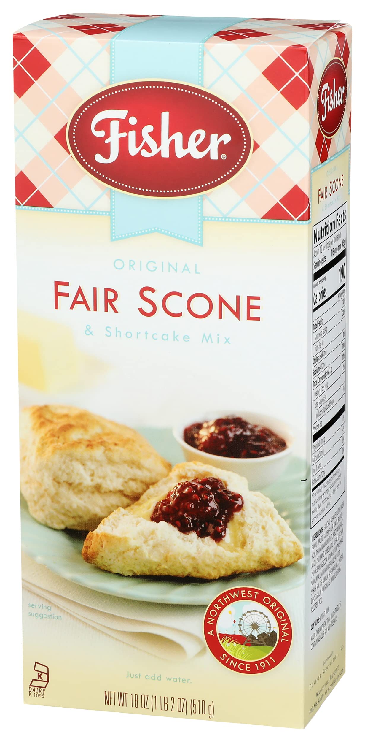 Fisher Orginial Fair Scone & Shortcake Mix, 18 OZ (Pack of 1)