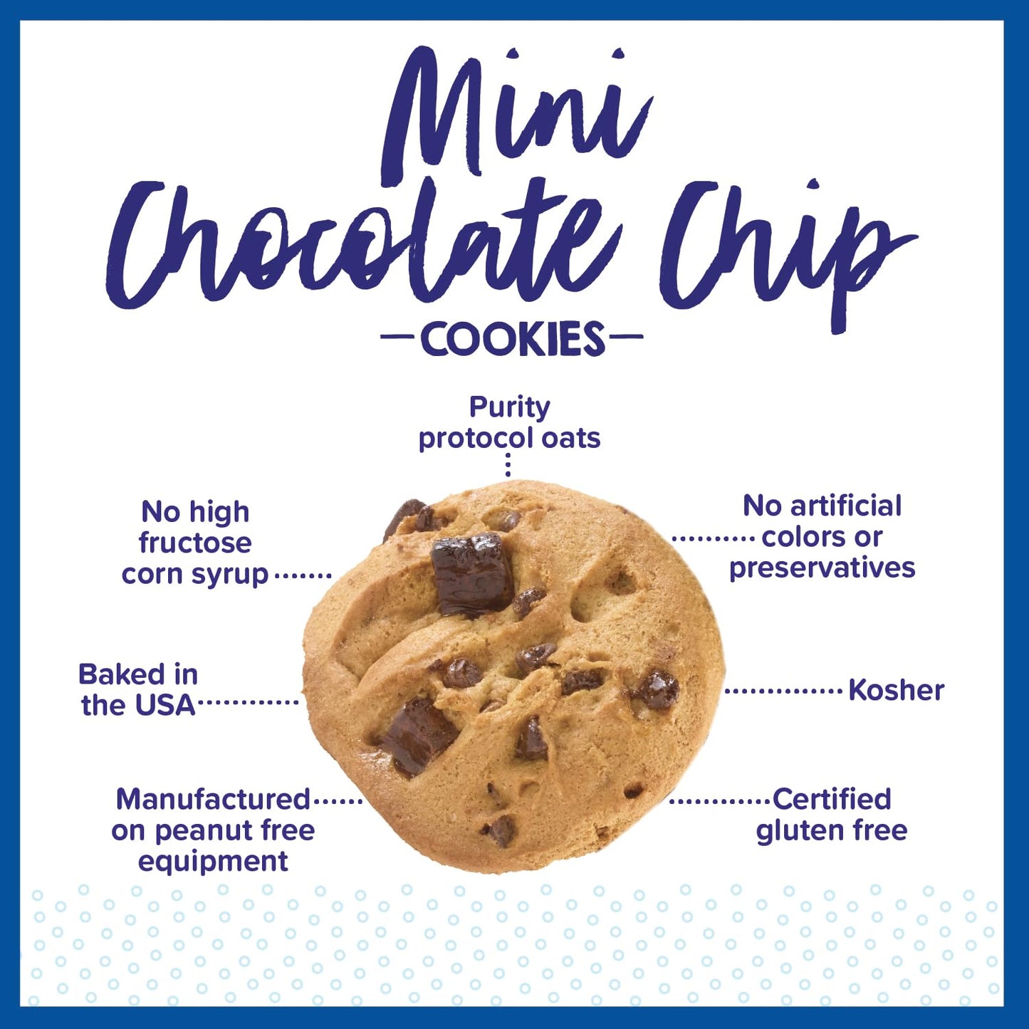Goodie Girl Mini Chocolate Chip Cookies | Gluten Free, Peanut Free | 24 Snack Packs | 90 Calories