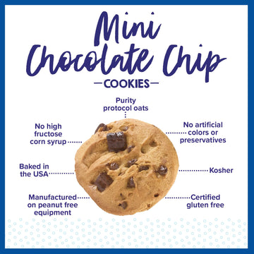 Goodie Girl Mini Chocolate Chip Cookies | Gluten Free, Peanut Free | 24 Snack Packs | 90 Calories