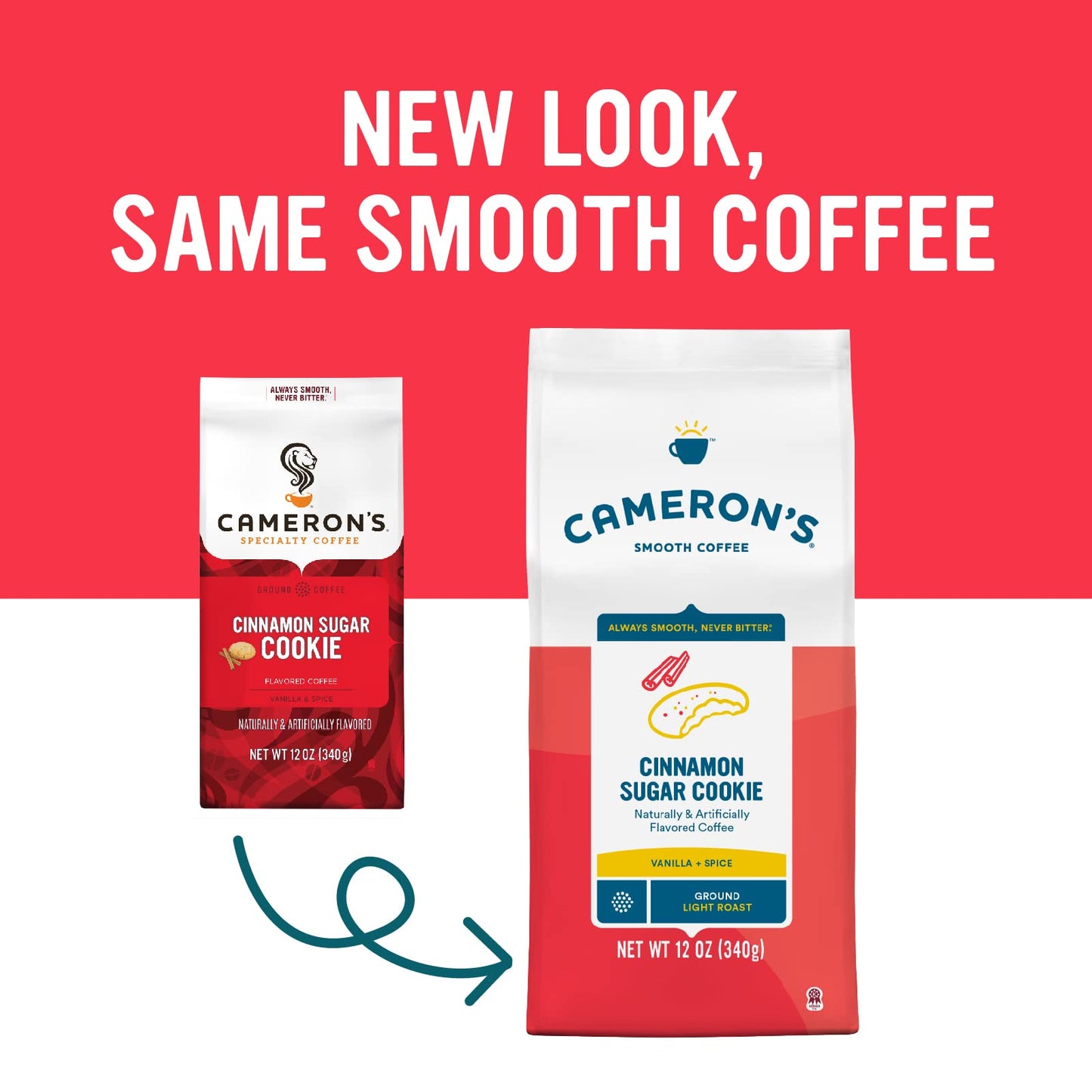 Camerons Coffee Roasted Ground Coffee, Flavored Cinnamon Sugar Cookie, 12 Ounce, Model 10668-07506