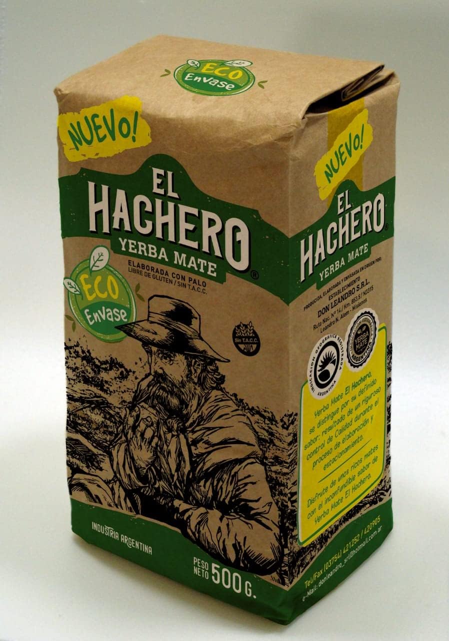 Yerba Mate El Hachero ecological package 500g./1.1Lb (Yerba Mate Eco package x1bag)