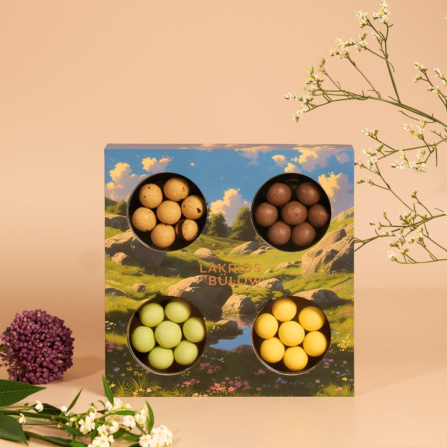 Lakrids By Blow - Spring Selection Box - 6.2 Oz - Chocolate Covered Gourmet Licorice - Limited Edition Designed By Magnus Groth