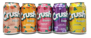 15 Pack Orange Peach Pineapple Strawberry Grape Variety Soda Pop Soft Drink Crush Cans 12oz