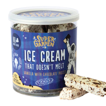 Super Garden Freeze Dried Ice Cream Vanilla With Chocolate Pieces | No Melting, Crunchy And Creamy Freeze Dried Candy | Deliciou