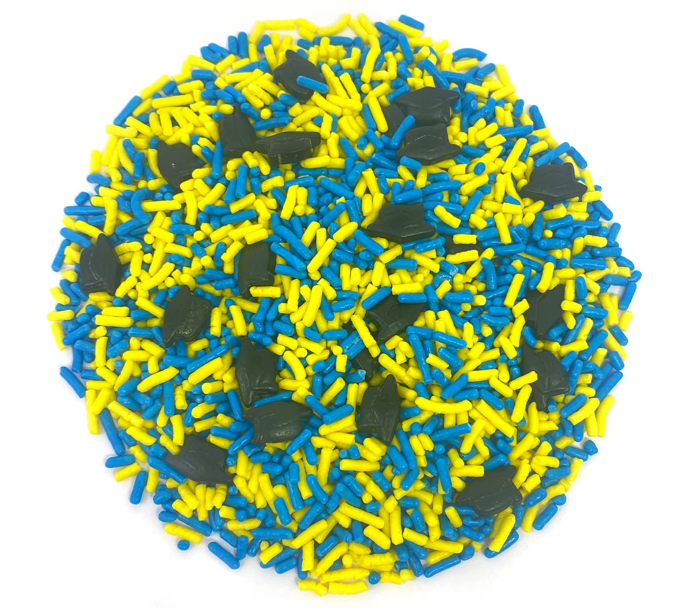 Mystic Sprinkles Graduation Day Sprinkles Mixes (Graduation Day! Blue & Yellow Sprinkle Mix 3.8Oz)