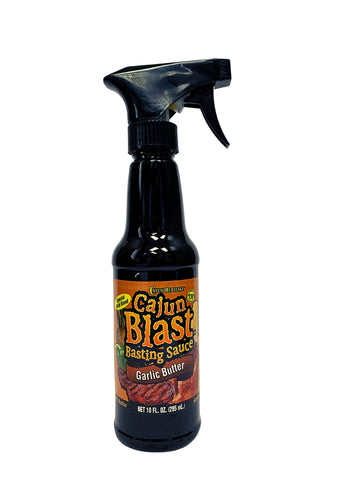 Cajun Blast Seasoned Basting Spray - Garlic Butter -10 oz BBQ Spray Bottle, All Natural Cajun Seasoning from Louisiana, Cajun BB