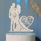 Jaciya Wedding Cake Topper Rhinestone Metal Mr and Mrs Cake Topper Wedding Bride and Groom Bridal Shower Party Rose Gold Wedding