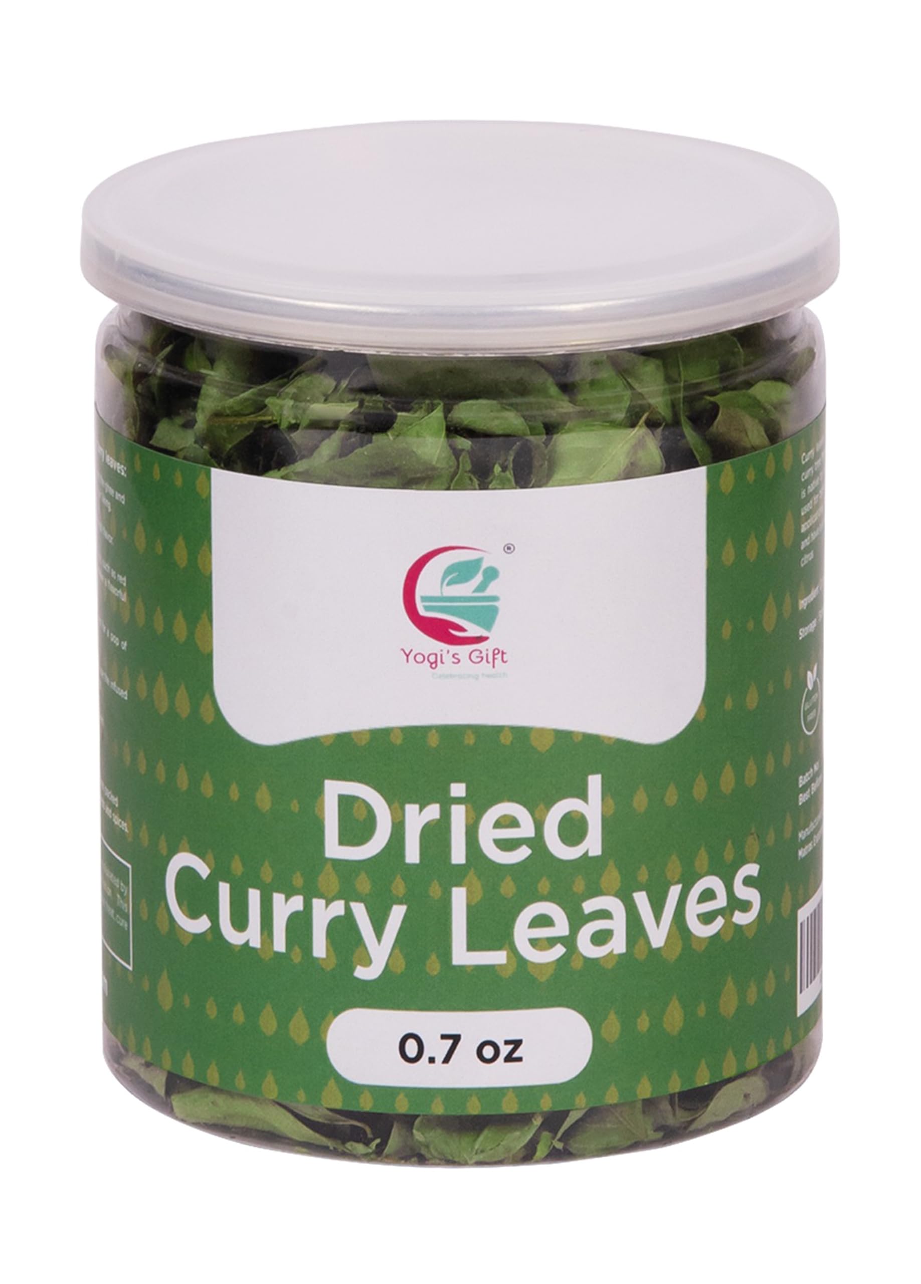 Dried Curry Leaves 0.7 Oz (900+ Leaves) | Aromatic Flavor of Whole Curry Leaves | Kari Patta | Tray Dried Fresh Cury Leaves | Wh