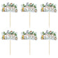 Gyufise Jungle Animal Cupcake Toppers, 36 Pcs, Green Paper Picks for 2nd Birthday and Baby Shower Decorations