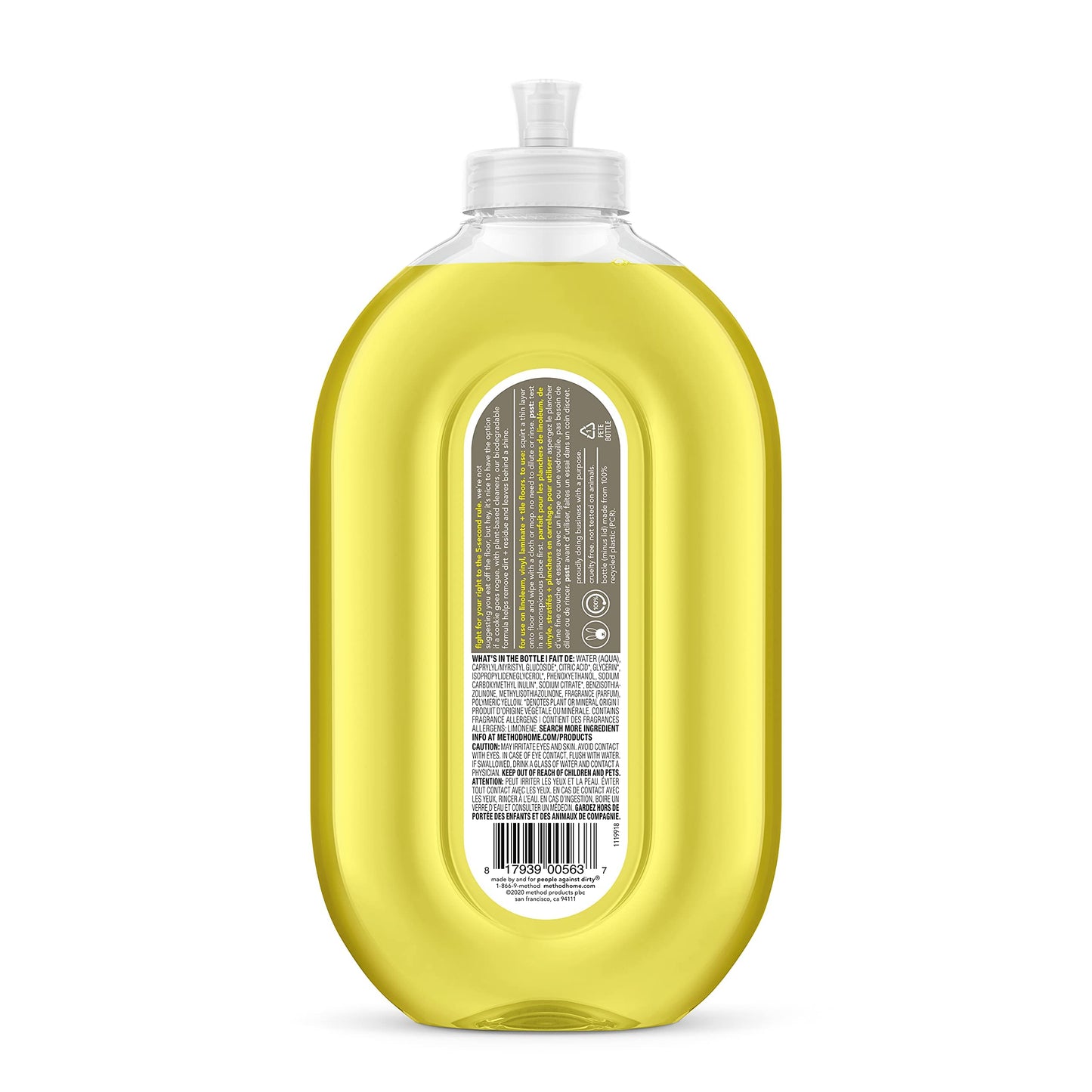 Method Squirt + Mop Hard Floor Cleaner, Lemon Ginger, 25 Ounce, 6 Pack, Packaging May Vary
