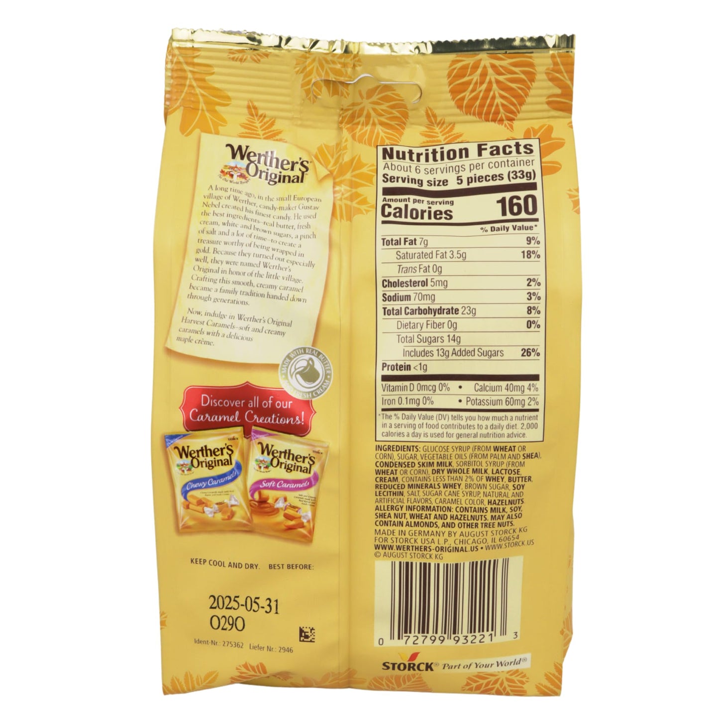 Maple Creme Soft Caramels  Bulk Individually Wrapped Fall Candies  7.4 Ounces Each (Pack of 3)