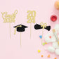 36 Pack 2024 Graduation Cupcake Toppers Glitter Class Of 2024 Cupcake Toppers Graduation Cap Diploma Cupcake Picks 2024 Graduati
