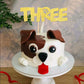 1 Pcs Three Cake Topper Gold Glitter Dog Paw 3 Years Old Birthday Cake Pick Decorations For Puppy Dog Let'S Pawty For Kids Boys