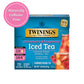 Twinings Herbal Iced Tea, Strawberry & Raspberry, 72 Oversized Tea Bags, Unsweetened, Naturally Caffeine-Free, 72 Count