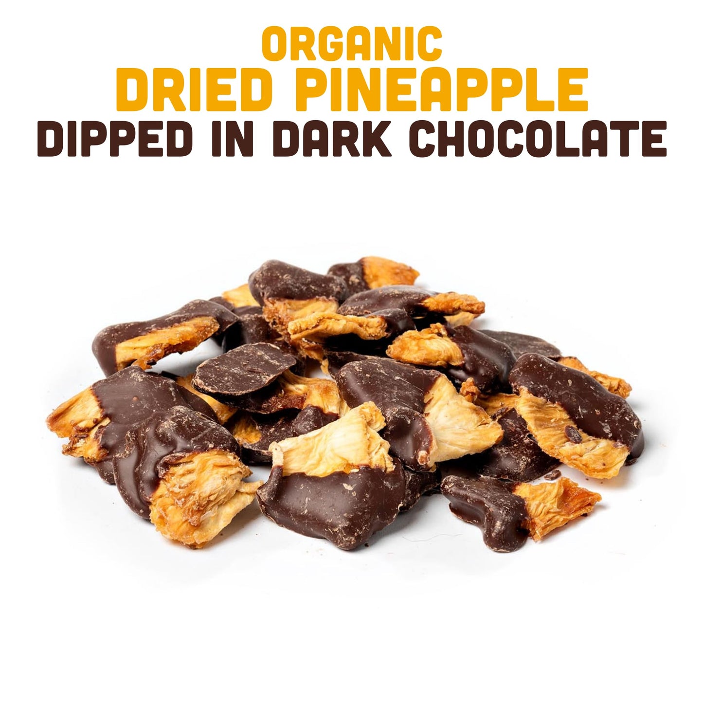 Mavuno Harvest Organic Chocolate Covered Pineapple - Organic Dried Pineapple Dipped in Dark Chocolate - Non GMO, Fair Trade & Ve