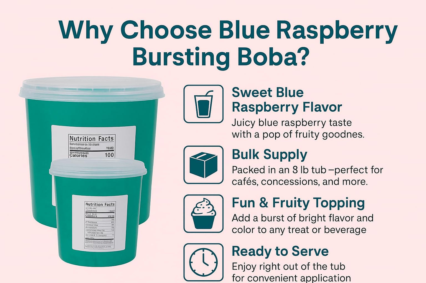 Bubblegum Popping Tapioca Busting Pearls - (7 Lbs) Yogurt Smoothie Fun Party Toppings Bubble Tea