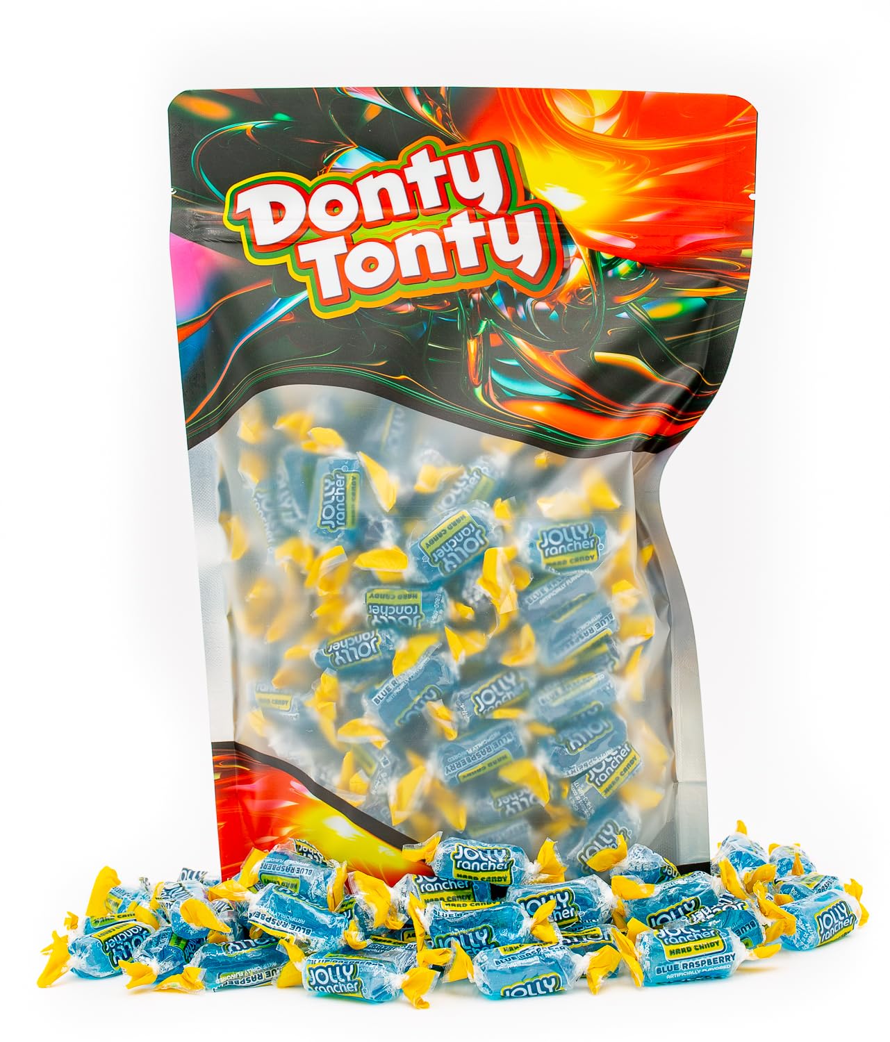 BLUE RASPBERRY Hard Candy Original Flavor 2 lb - Bulk Assorted Twists Display Bag, Individually Wrapped (148 Pieces)