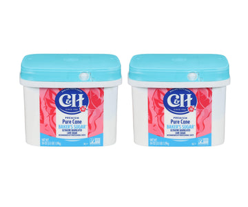 C&H Pure Cane Ultrafine Granulated Bakers Sugar, 3.5 lb Easy Baking Tub (Pack of 2)