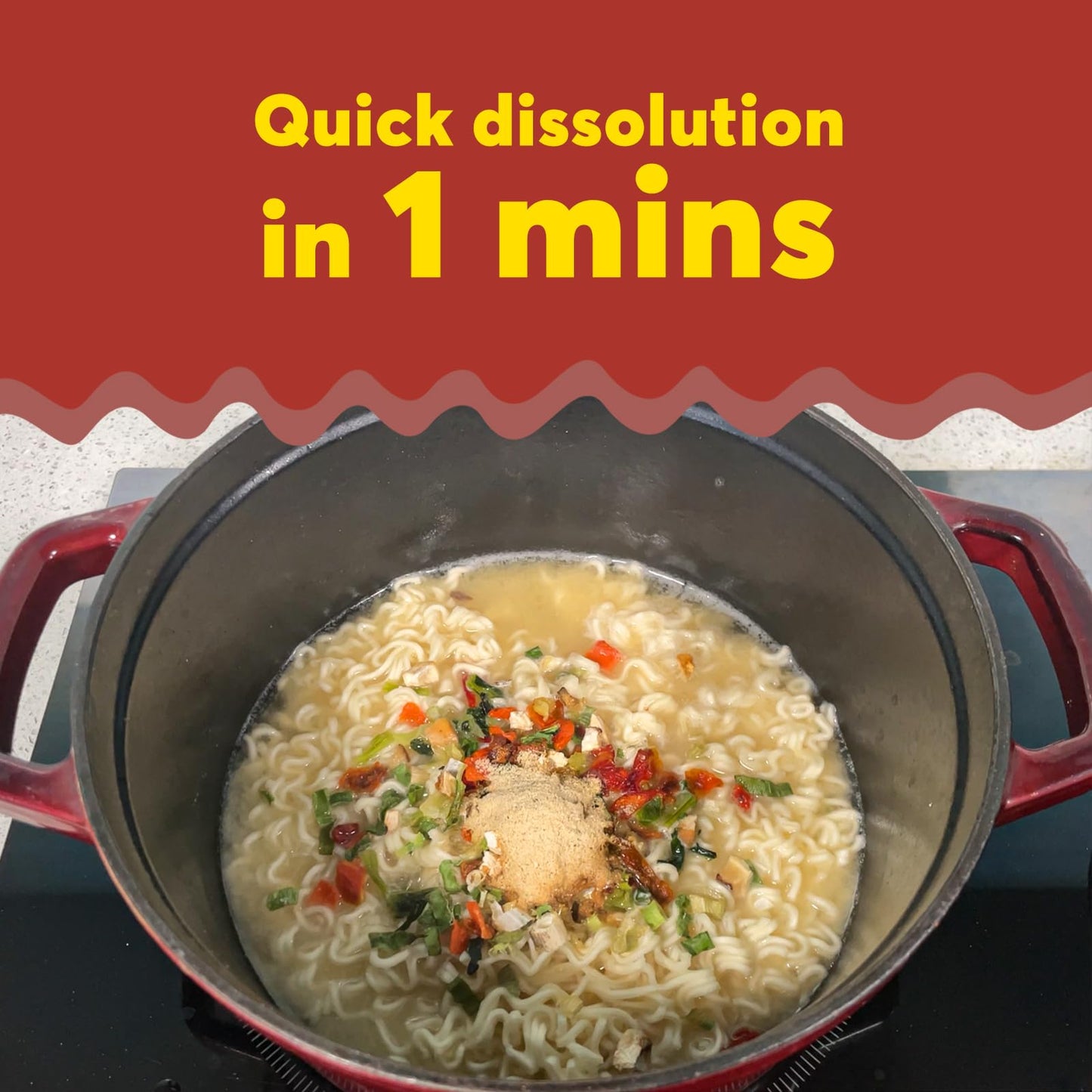 Sungiven Chicken Instant Ramen Seasoning Powder, Vegan, Mild Premium Instant Noodle Soup Powder, Ramen Toppings, 10 Oz