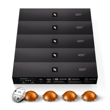 Nespresso Capsules Vertuo Orafio Medium Roast Espresso Pods 50-Count, Brews 1.35 oz.