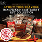 Beef Jerky Gift Box For Men - 21 Pieces Of Beef Jerky & Beef Meat Sticks Gift Set - Including 5 Flavors Of Beef Jerky, 13 Snack