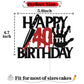 Black Glitter Killer Happy 40Th Birthday Cake Topper, Halloween Zombie Vampire Bloody Friday Birthday D  Cor, Halloween Horror T