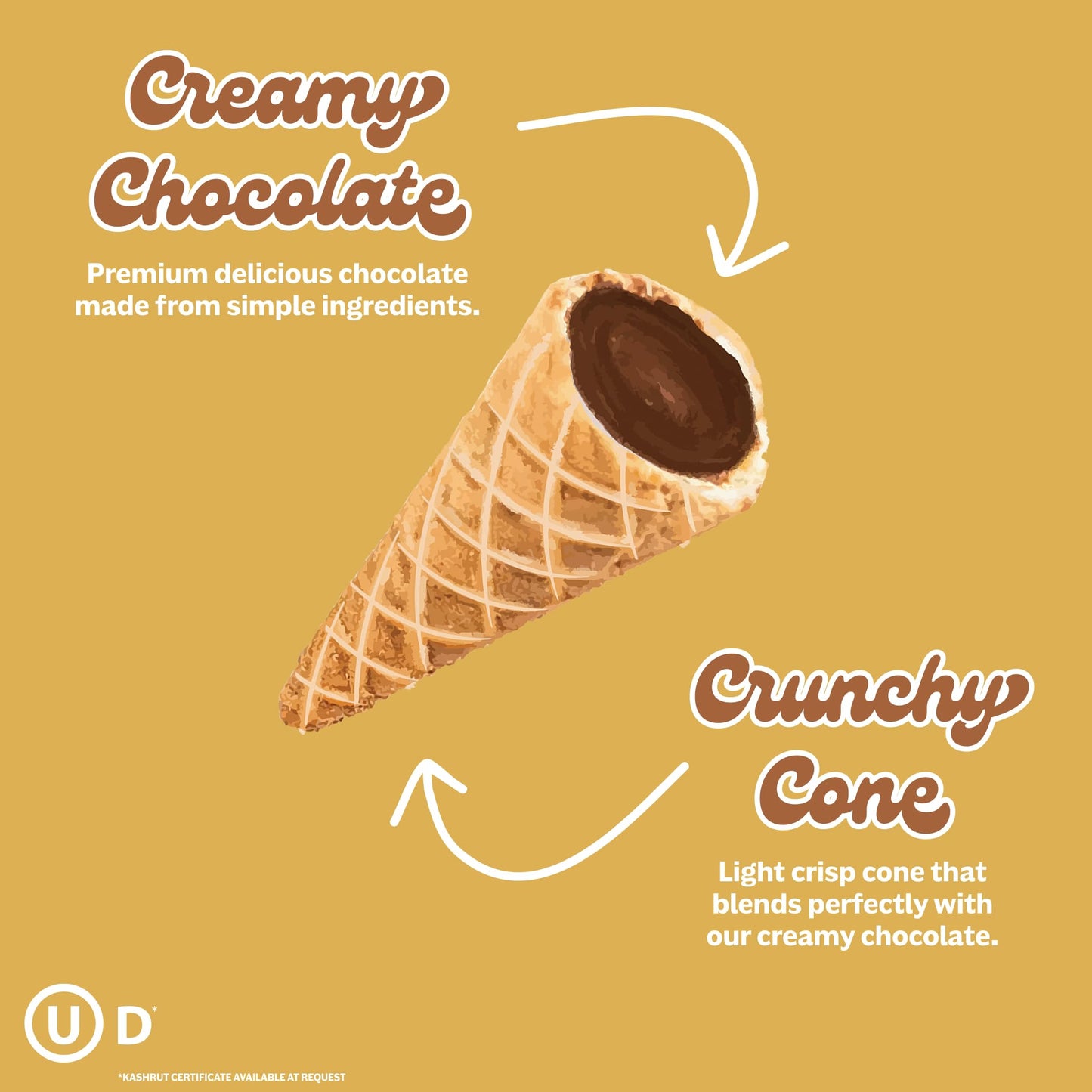 Muddy Bites Waffle Cone Snacks Bite Sized Chocolate Filled Waffle Cones For Snack Or Dessert, Hot Cocoa, Made With Cane Sugar, N
