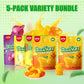 Amos Peelerz Gummy Variety Pack - 5 Individual Packs Peelable Candy With 2 Mango, 1 Grape, 1 Orange & 1 Banana