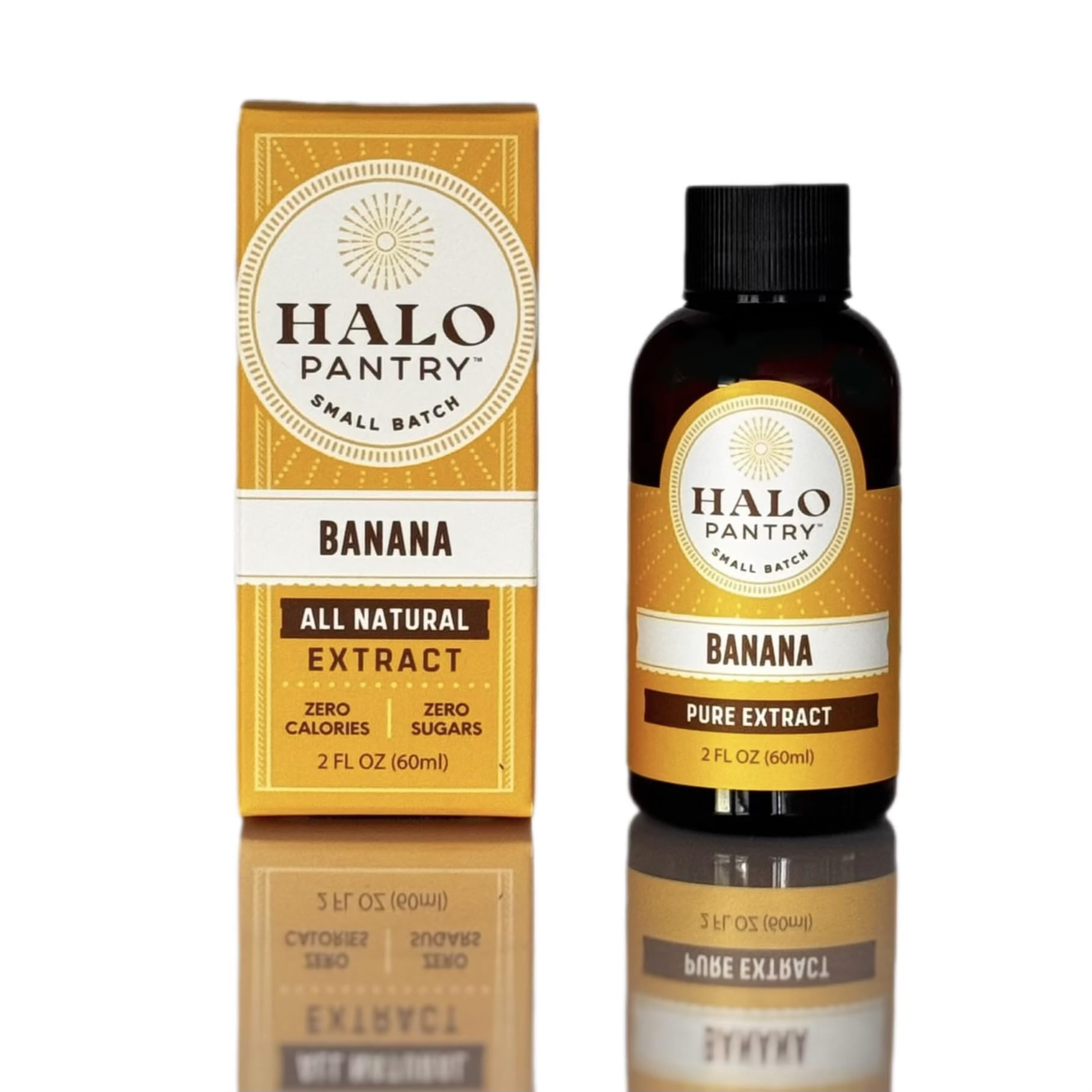 Pure Banana Extract by HALO PANTRY (2oz bottle) | Perfect for customizing ANY baking, candy, dessert or drink recipes | Dairy Fr