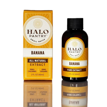 Pure Banana Extract by HALO PANTRY (2oz bottle) | Perfect for customizing ANY baking, candy, dessert or drink recipes | Dairy Fr