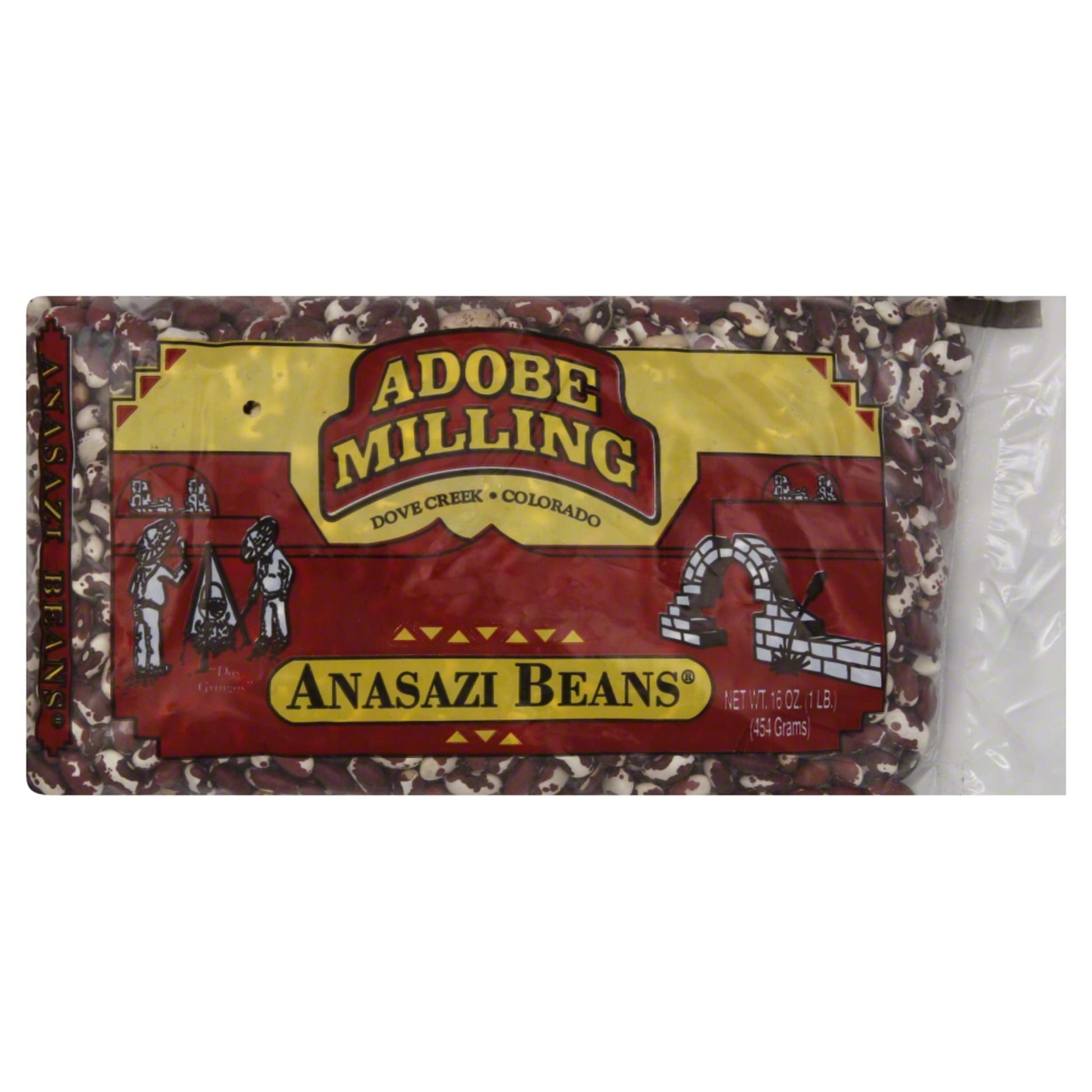 Adobe Milling Anasazi Dried Beans, 16 Ounces (Pack Of 24)