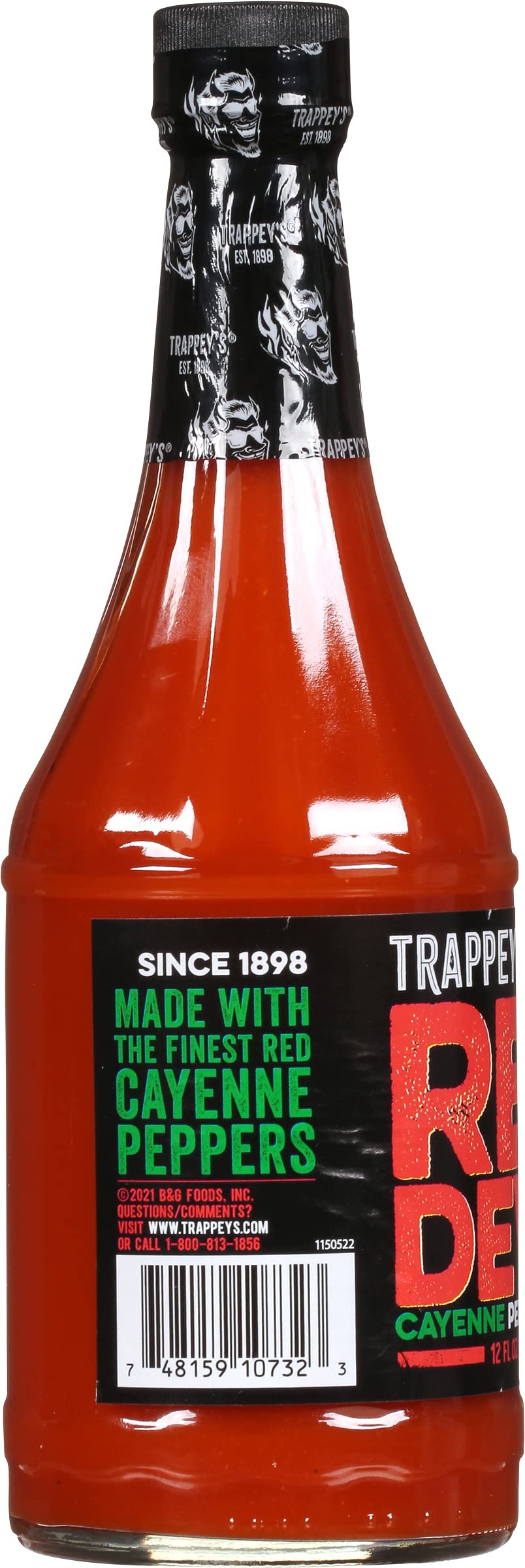 Trappey's Red Devil Sauce Hot, 12 Fl Oz - Spicy Red Hot Sauce for Cooking & Dipping, Ideal for BBQ & Flavoring Meals