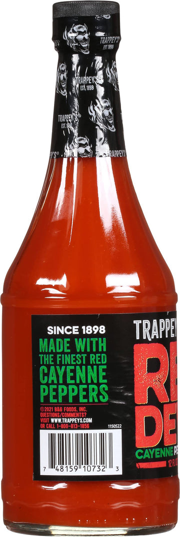 Trappey's Red Devil Sauce Hot, 12 Fl Oz - Spicy Red Hot Sauce for Cooking & Dipping, Ideal for BBQ & Flavoring Meals