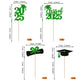 YCTHUNFISH 24 Pack Cupcake Toppers Graduation Theme Green Small Decorations for Class of 2025 Party Supplies