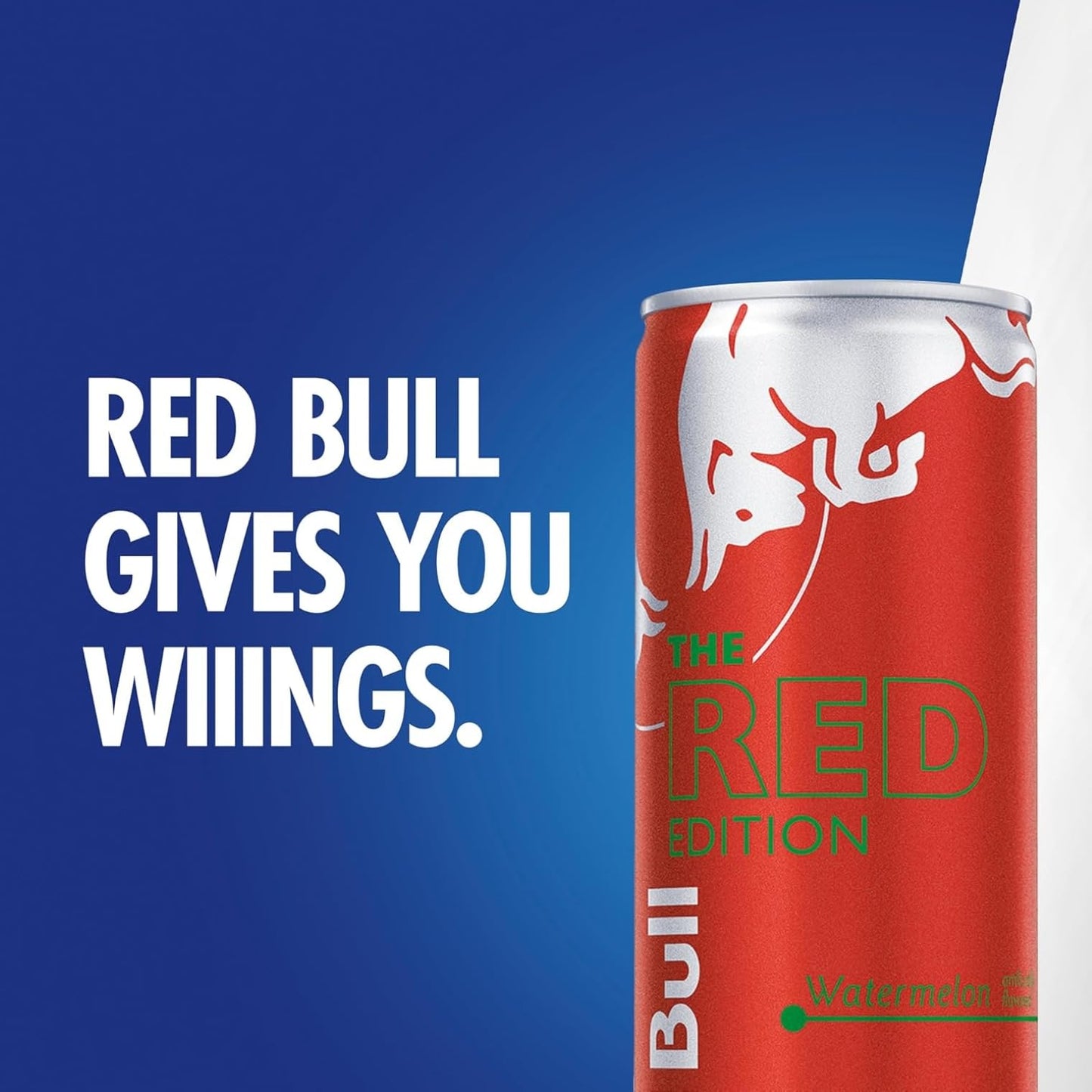 Red Bull Red Edition Energy Drink, Watermelon, 114mg Caffeine, 12 Fl Oz, Pack of 4 Cans