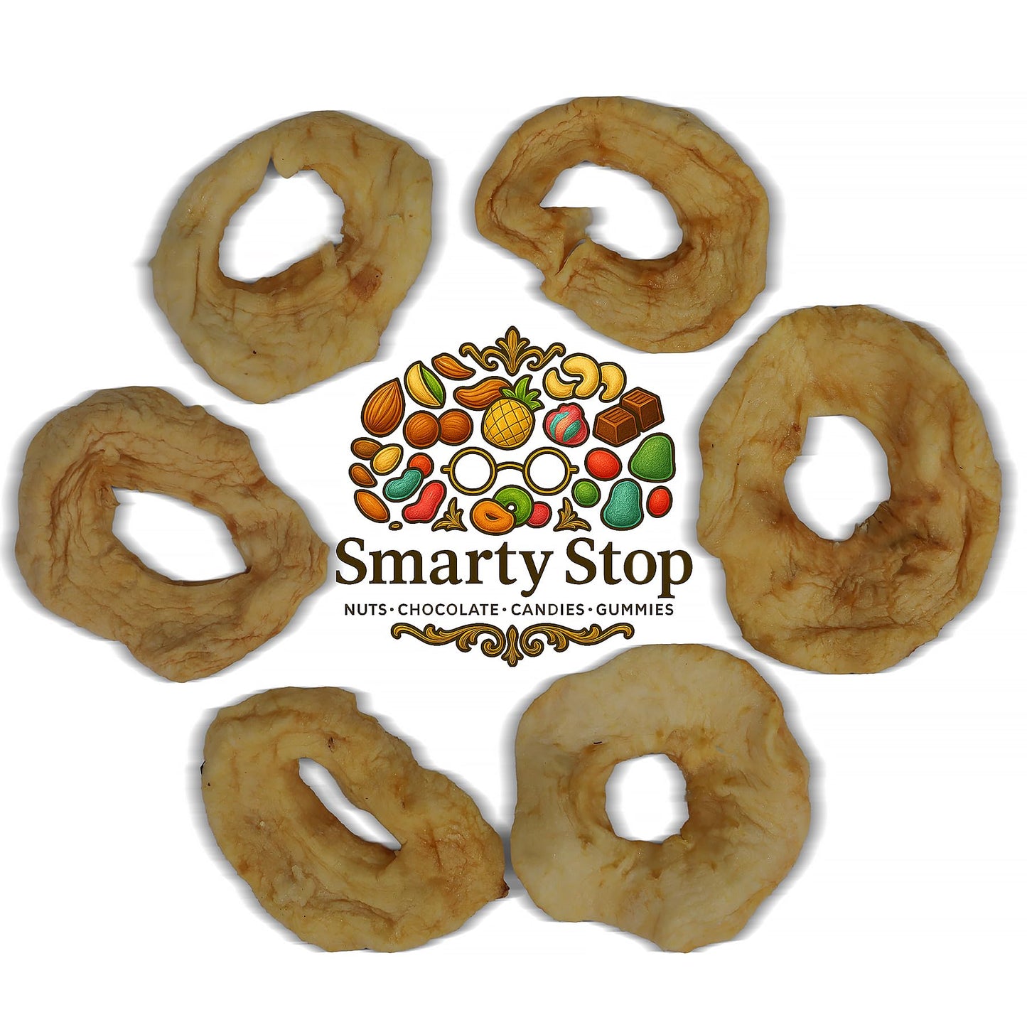 Smarty Stop Dried Fruits Great Healthy Snack (Dried Apple Rings, 2 Pound (Pack of 1))