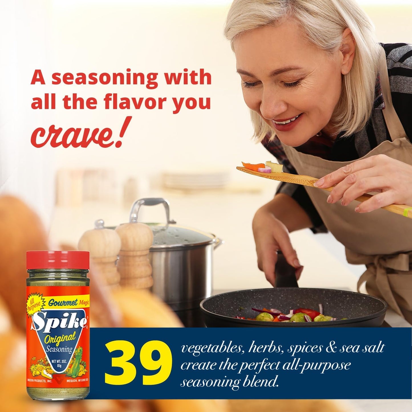 Spike Original Gourmet Magic Seasoning Salt Blend, All-Purpose Seasoning, 6 Oz, Pack of 2