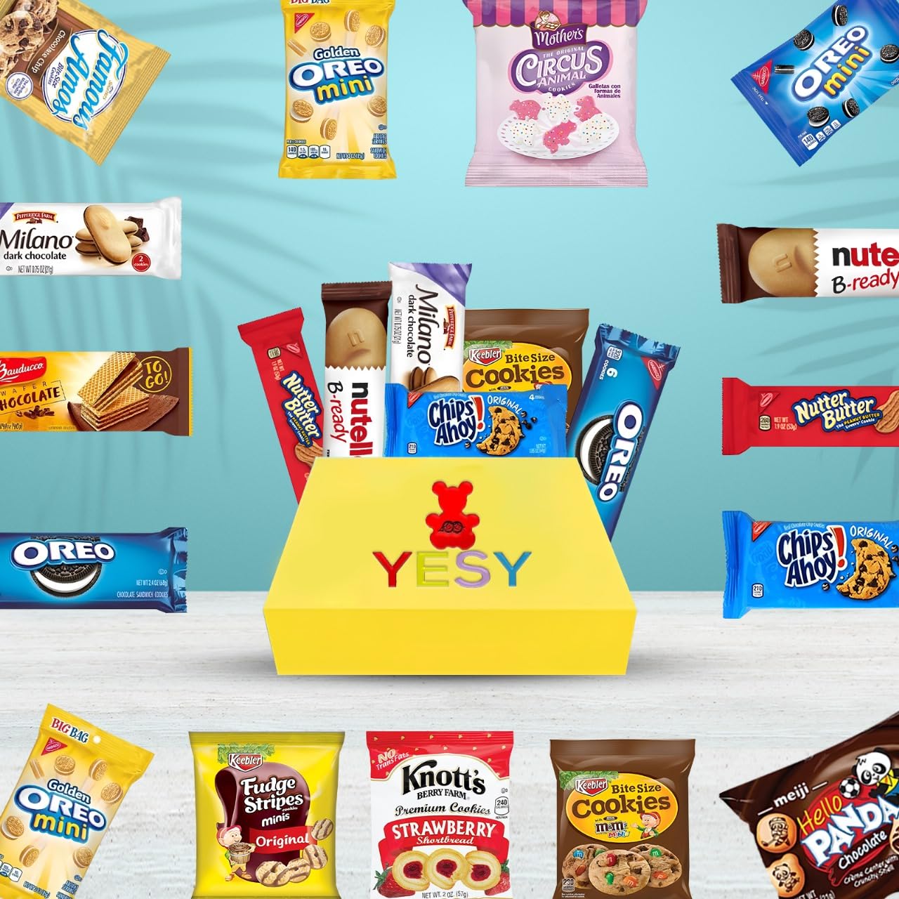 Cookies Variety Pack - Individually Wrapped Assortment, Sampler Bulk Care Package - Cookie Bundle, Office Cookies, 32 Count, Off