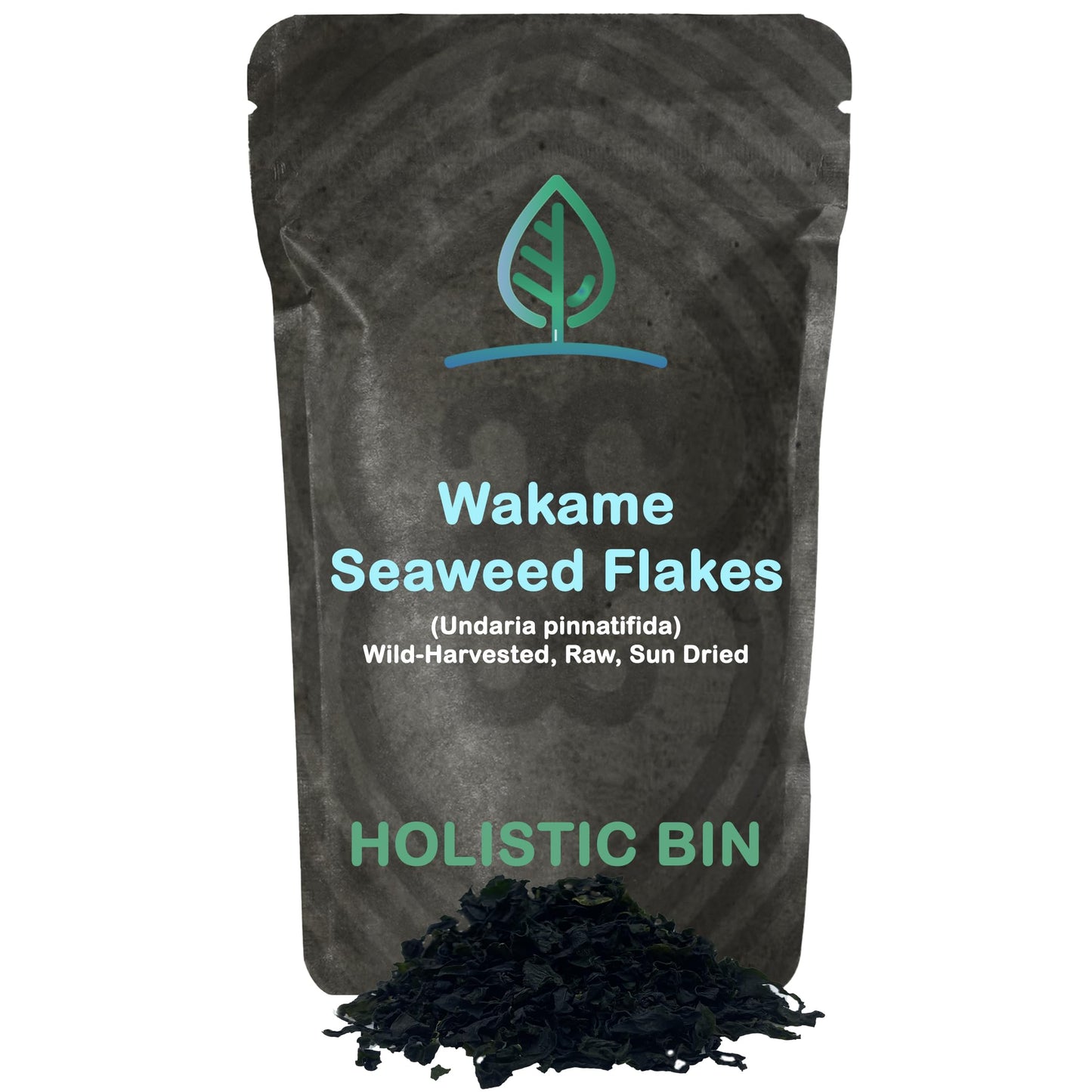 Holistic Bin Dried Wakame Sea Flakes | Organic Dry Sea for Miso Soup  Ramen  Sea Salad  and More | Wild Harvested Atlantic Wakame Flakes | Sun Dried  Non GMO