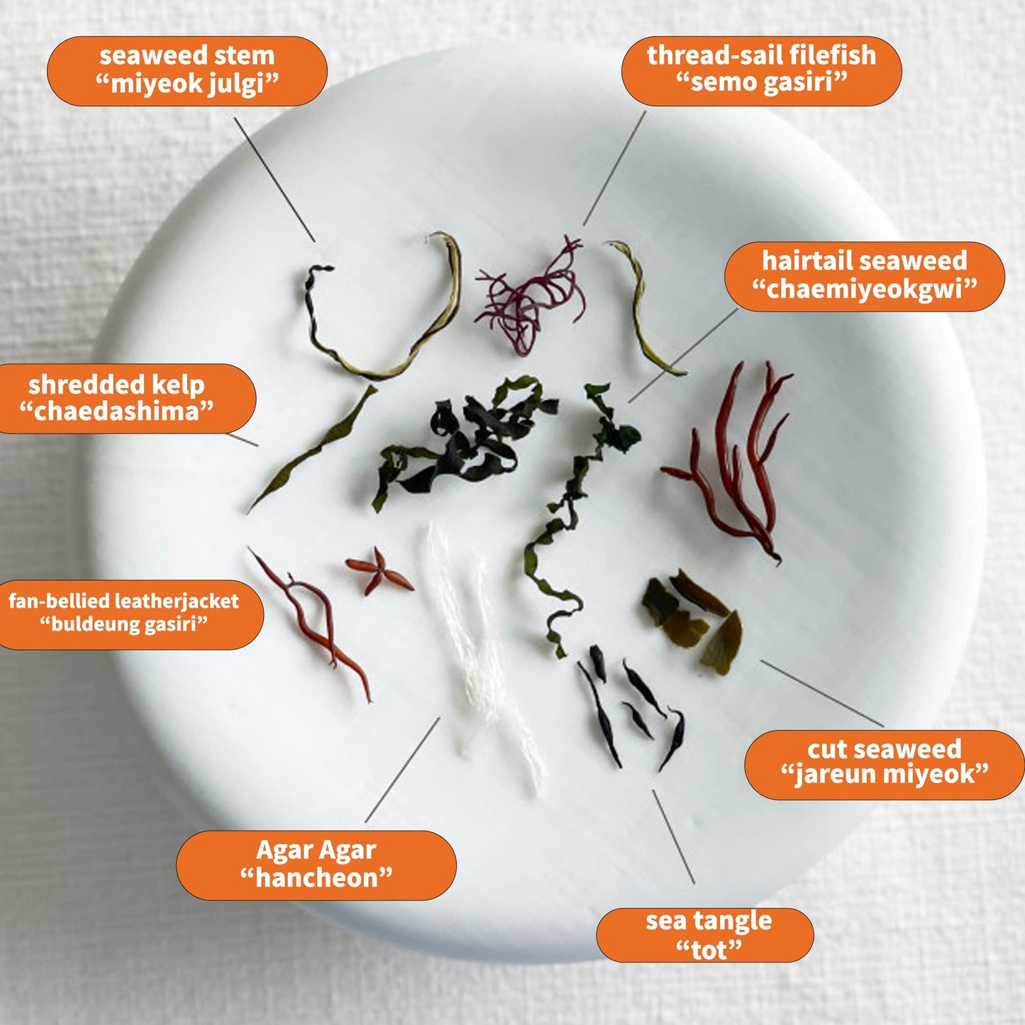 Korean Assorted Seaweed Salad Kit 3.53Oz, Serves 12 - Ready-To-Eat, 8 Premium Seaweeds, Easy-To-Prepare, Nutritious Side Dish