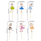 Gyufise 36Pcs Ballerina Cupcake Toppers Colorful Baby Girl Cupcake Toppers Ballet Dancer Girls Cupcake Toppers Dancing Cake Dess