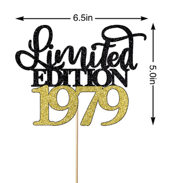 Leetaivie Limited Edition 1979 Cake Topper, Happy 45Th Birthday Cake Topper, Men And Women Cheer 45 Years /45 & Fabulous Cake De