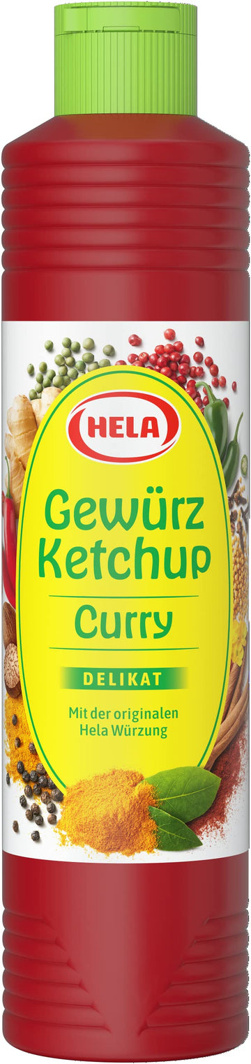 Delicious German Hela Curry Gewurz Delicate Ketchup - Mild (800 Ml) | Perfect With Meat, Sausages, Fish, Fries, Pasta And Rice