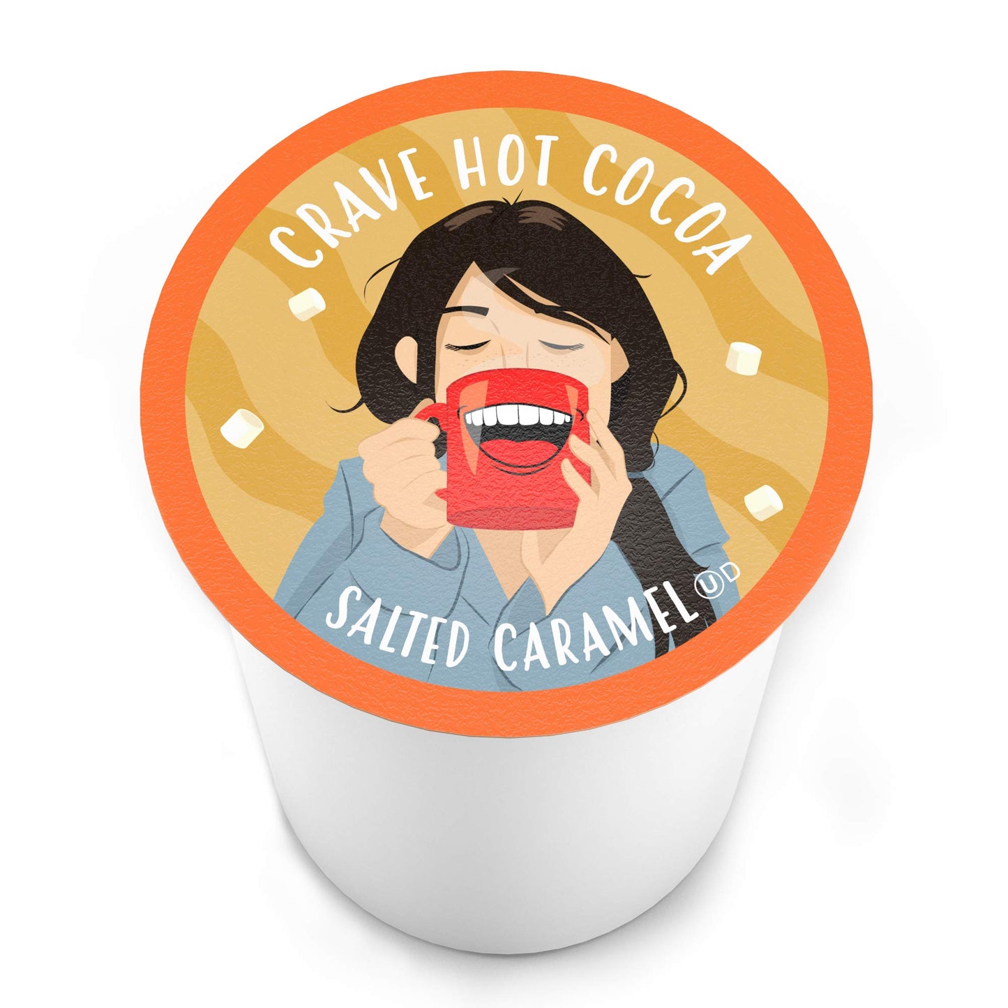 Crave Beverages Hot Chocolate Pods, Salted Caramel, 40 Count, Compatible with 2.0 K-Cup malt-inspired