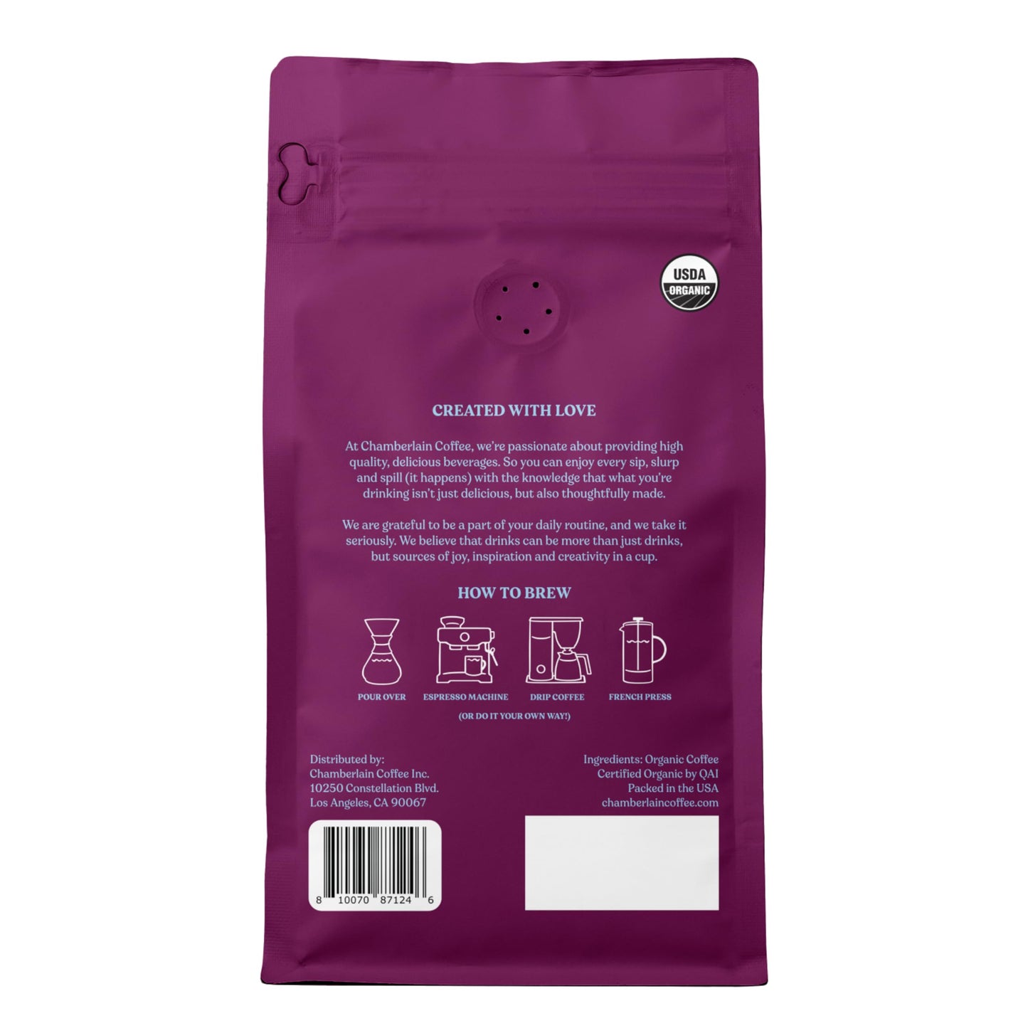Chamberlain Coffee Fancy Mouse Espresso Blend - Extra Bold, Dark Roast, Organic Coffee, Whole Bean, 12Oz