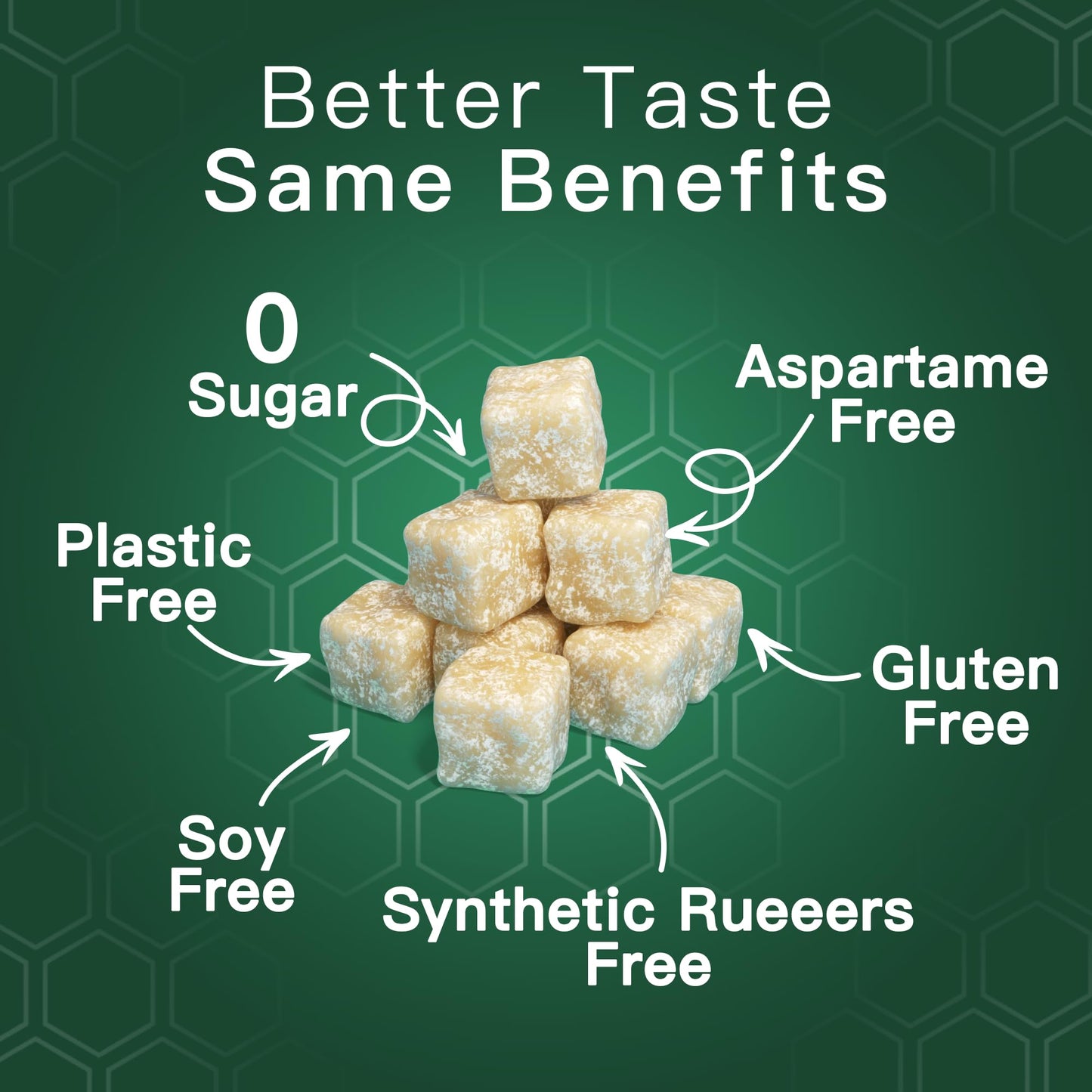 Remineralizing Gum with Xylitol Hydroxyapatite - Natural Mastic Mint Chewing Gum for Oral Care - Sugar Free Aspartame Plastic Free Dye Free Gluten Free (18 Count (Pack of 4)  Mastic Mint)