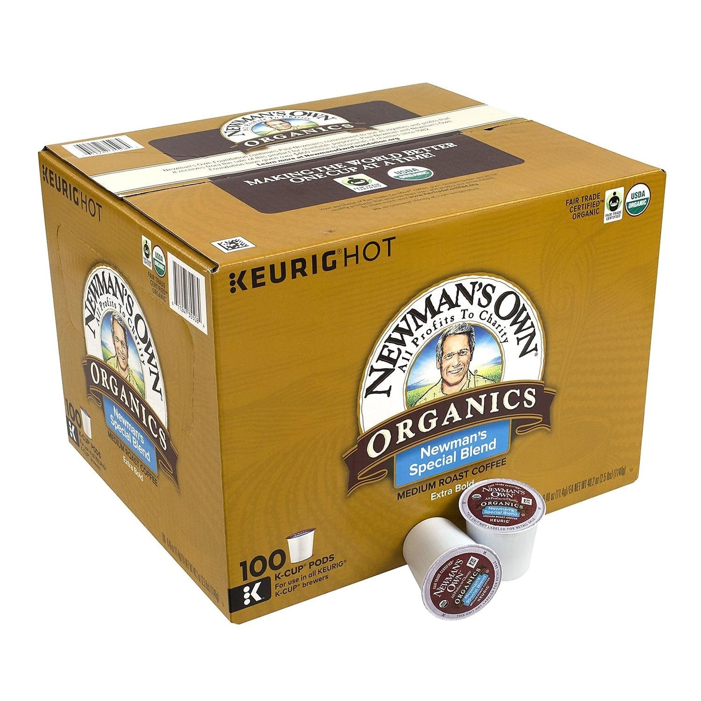 Newmans Own Special Extra Bold Blend Coffee Single-Serve K-Cups  Medium Roast  100 Count (Packaging May Vary)