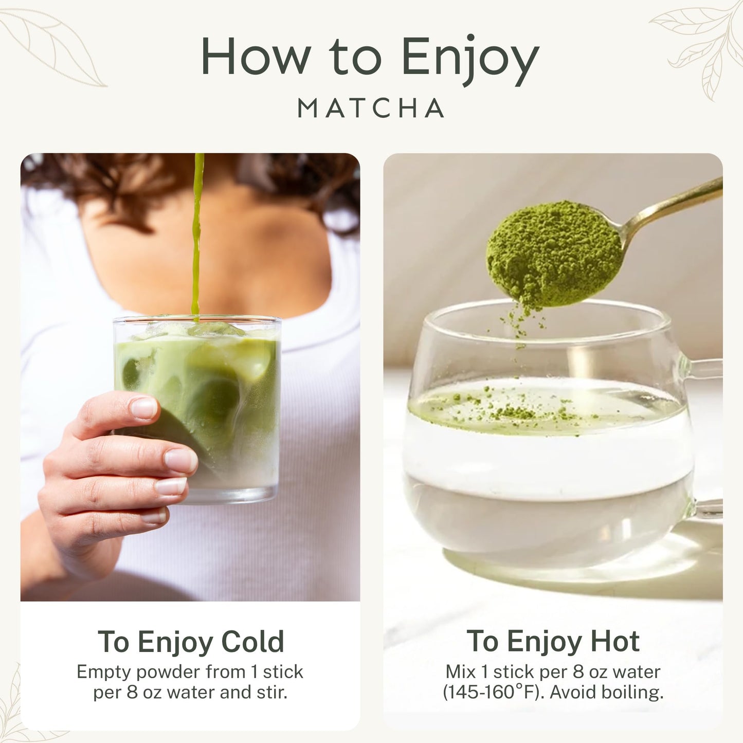 Yu Organic Decaf Matcha Powder, Ceremonial Grade, 30 Instant Packets, Rich in Antioxidants, Unsweetened Green Tea Sticks